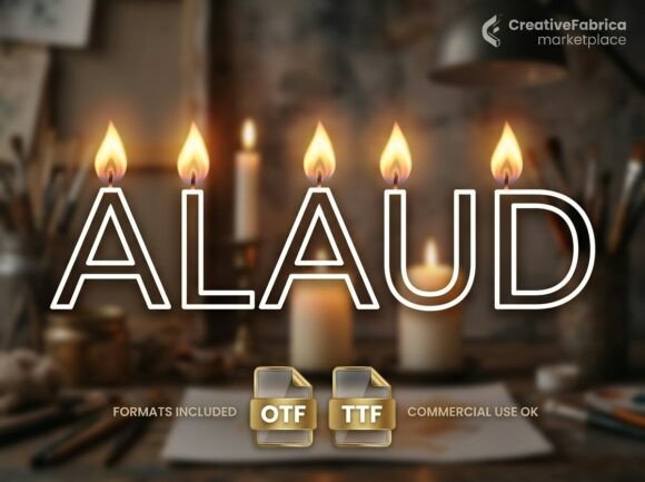 Alaud: A Standout Display Font for Small Business Branding