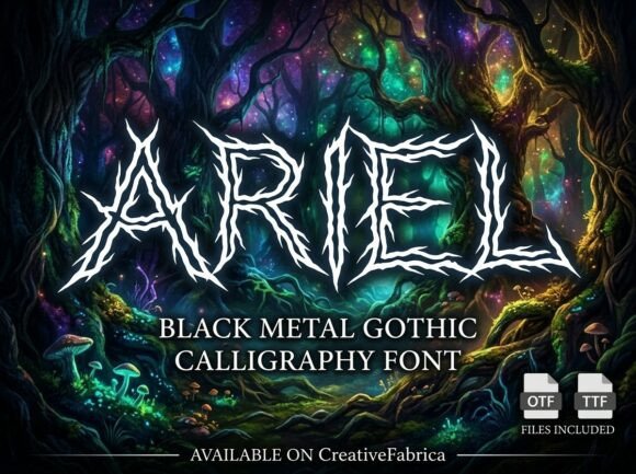 Ariel: A Bold Display Typeface for Handmade Creators
