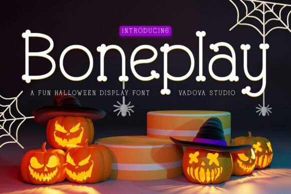 Boneplay: A Playful, Spooky Display Font for Halloween Design