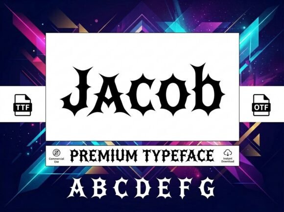 Jacob: A Premium Display Typeface for Bold Digital Branding