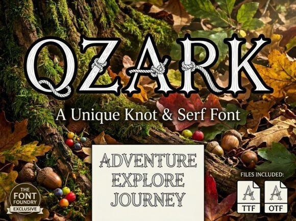 Ozark: A Standout Display Font for Small Business Branding