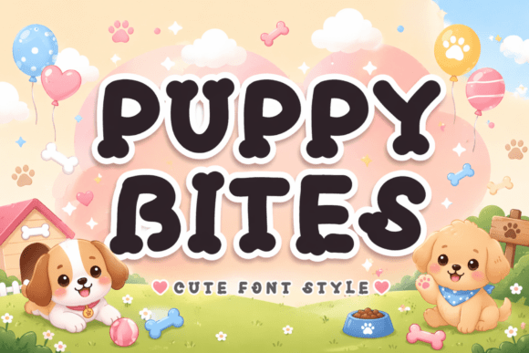 Puppy Bites: A Playful Display Font for Editorial Charm