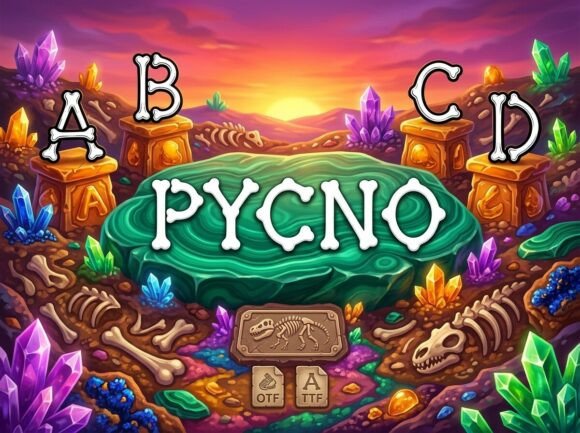 Pycno: A Bold Display Font That Makes Handmade Products Shine