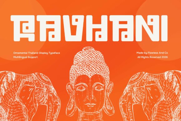 Ravhani: A Thai-Inspired Display Font for Scroll-Stopping Brand Content
