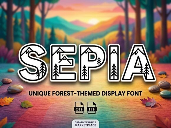Sepia: A Bold, Hand-Drawn Display Typeface for Authentic Branding